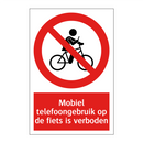 Mobiel telefoongebruik op de fiets is verboden