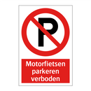 Motorfietsen parkeren verboden