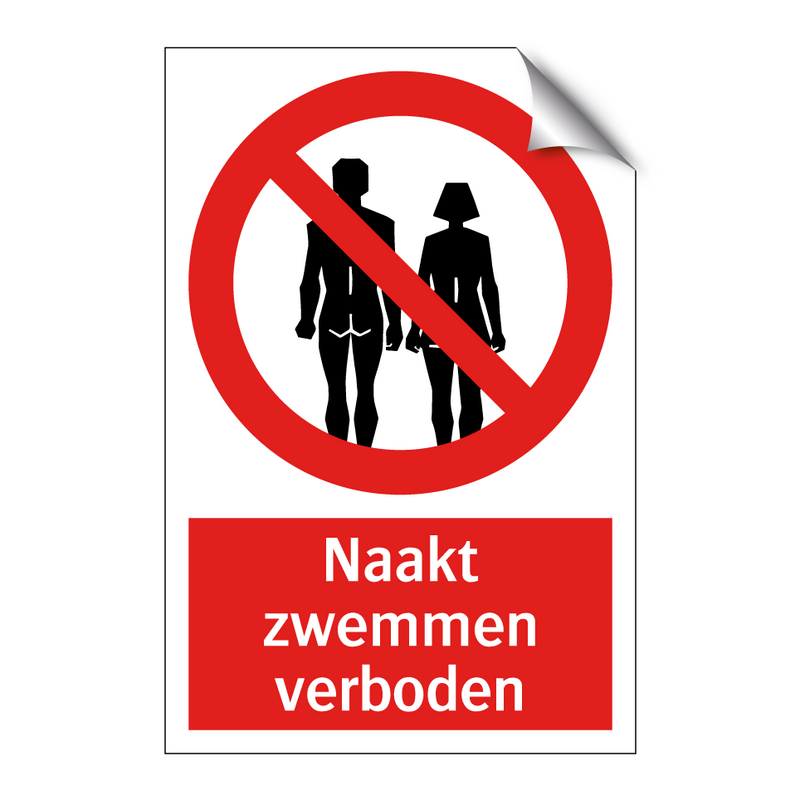 Naakt zwemmen verboden