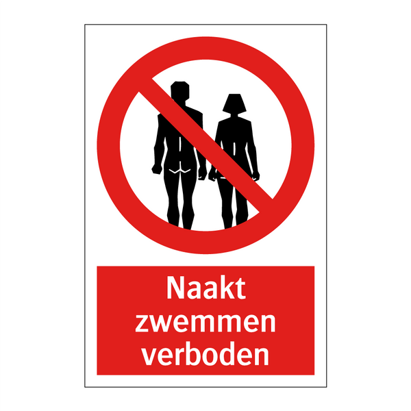 Naakt zwemmen verboden