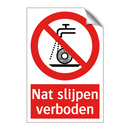 Nat slijpen verboden