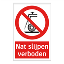 Nat slijpen verboden