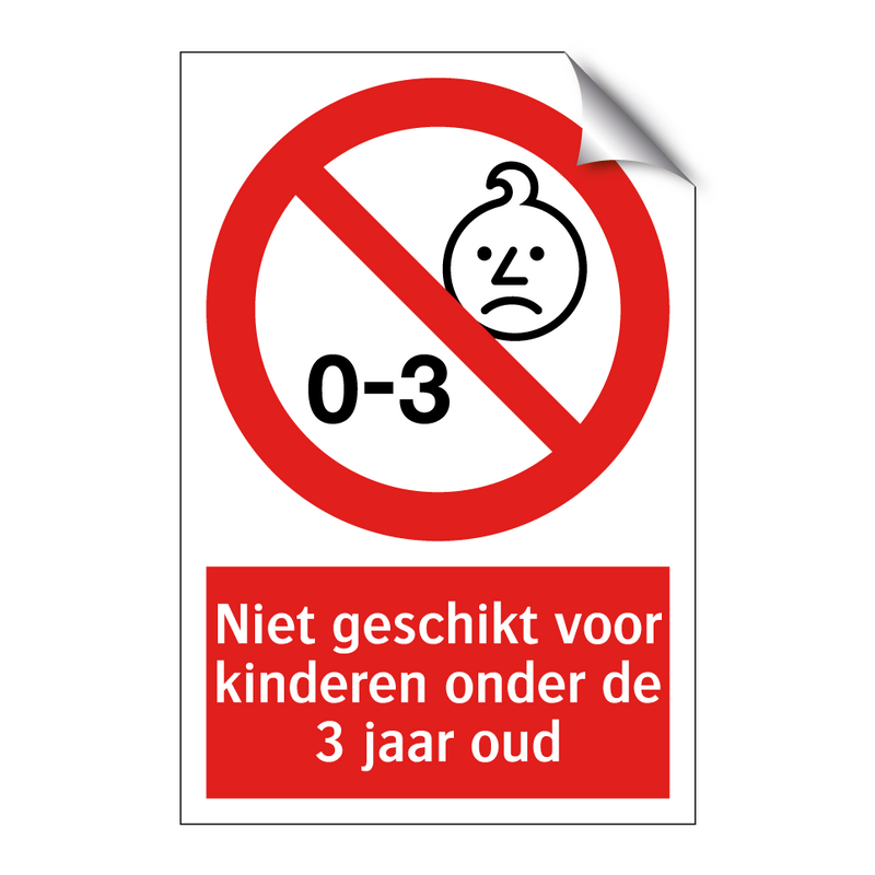 Niet geschikt voor kinderen onder de 3 jaar oud