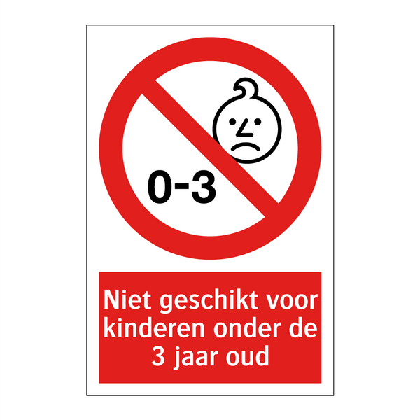 Niet geschikt voor kinderen onder de 3 jaar oud