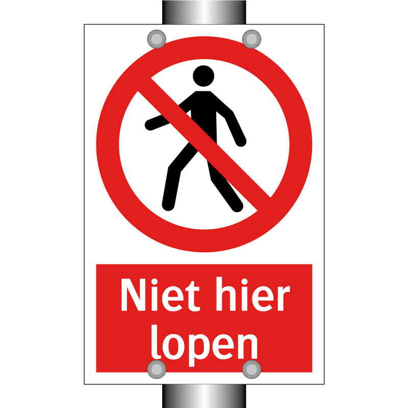 Niet hier lopen