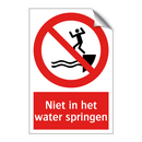 Niet in het water springen