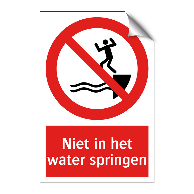Niet in het water springen