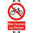 Niet leunen op fietsen
