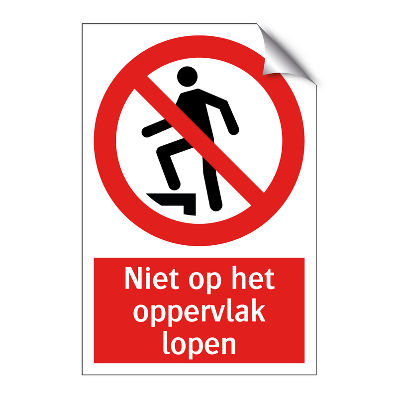 Niet op het oppervlak lopen