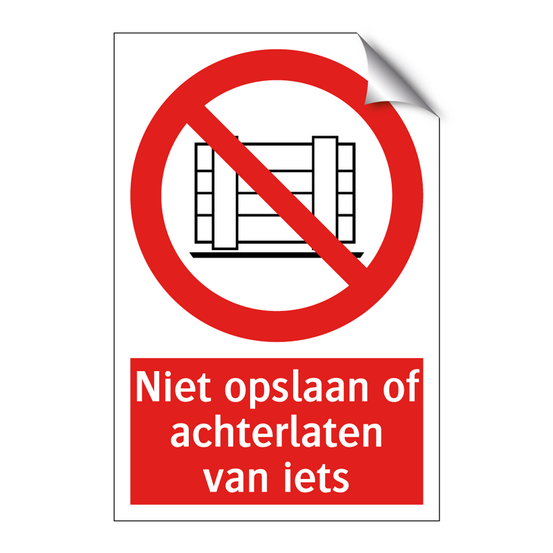 Niet opslaan of achterlaten van iets