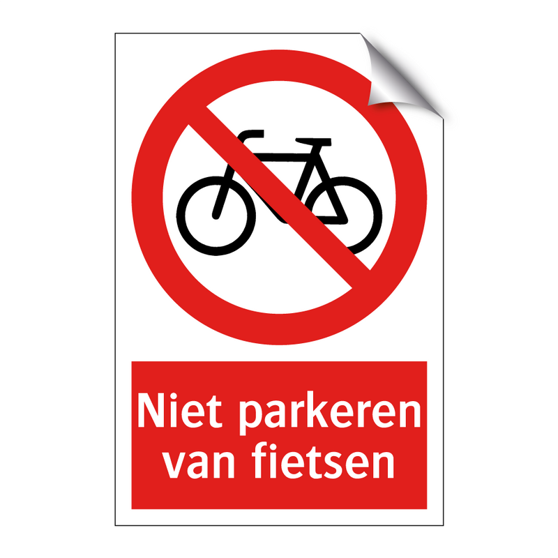 Niet parkeren van fietsen