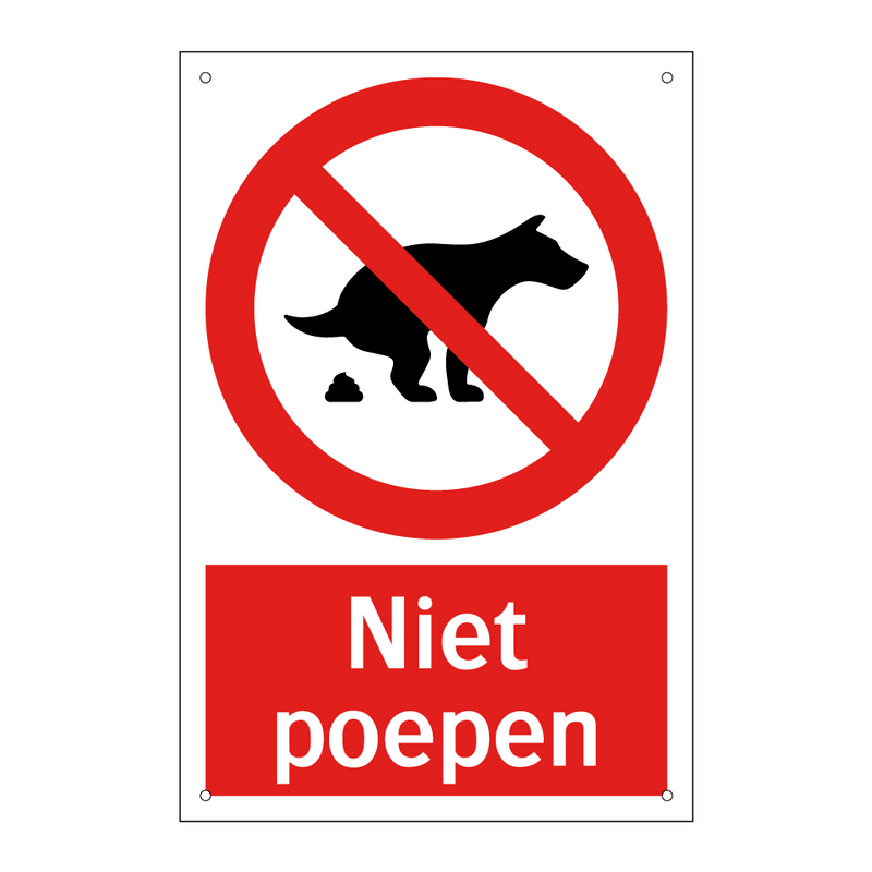 Niet poepen