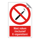 Niet roken (inclusief E-sigaretten)