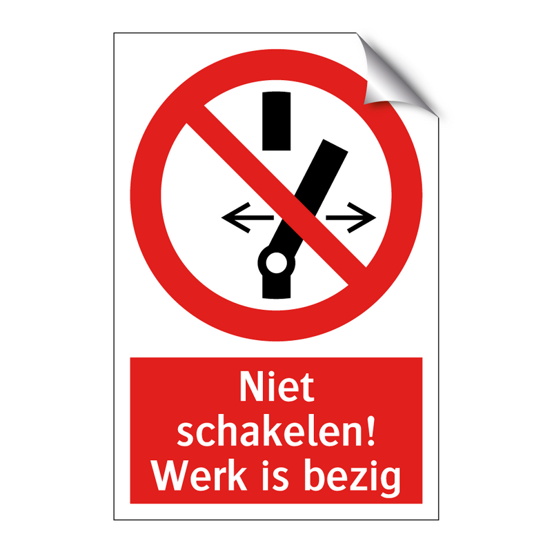 Niet schakelen! Werk is bezig