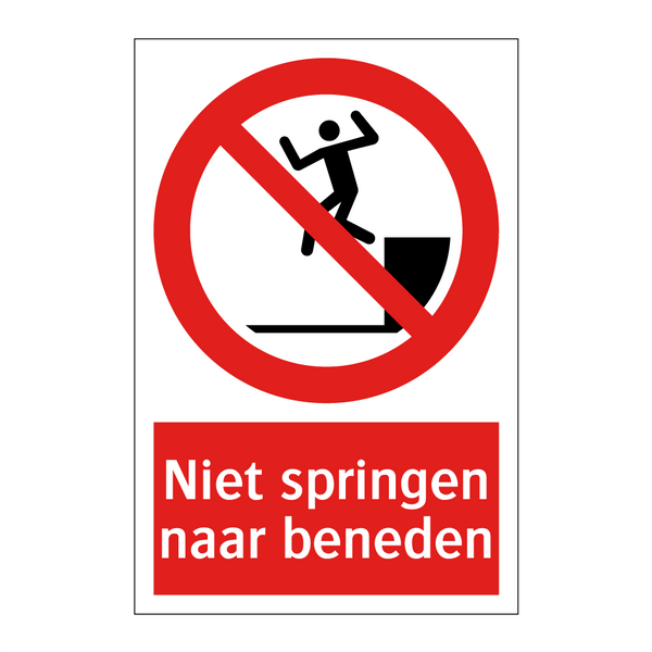 Niet springen naar beneden