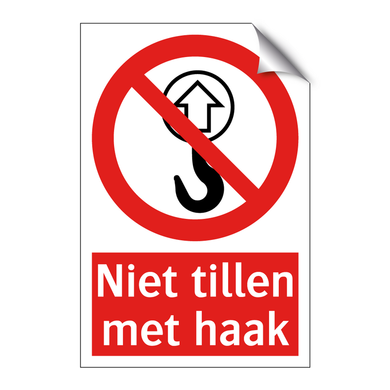 Niet tillen met haak