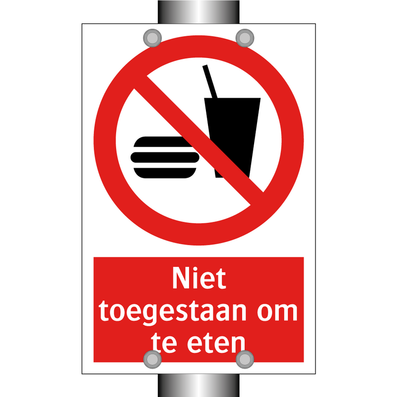 Niet toegestaan om te eten