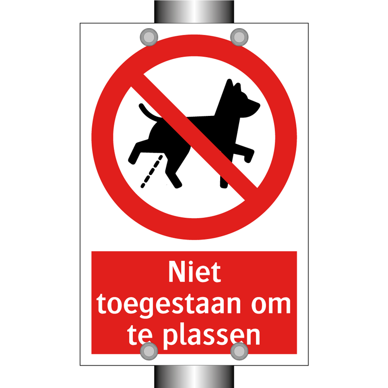 Niet toegestaan om te plassen