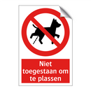 Niet toegestaan om te plassen