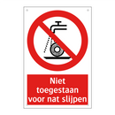 Niet toegestaan voor nat slijpen