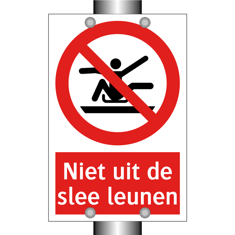 Niet uit de slee leunen