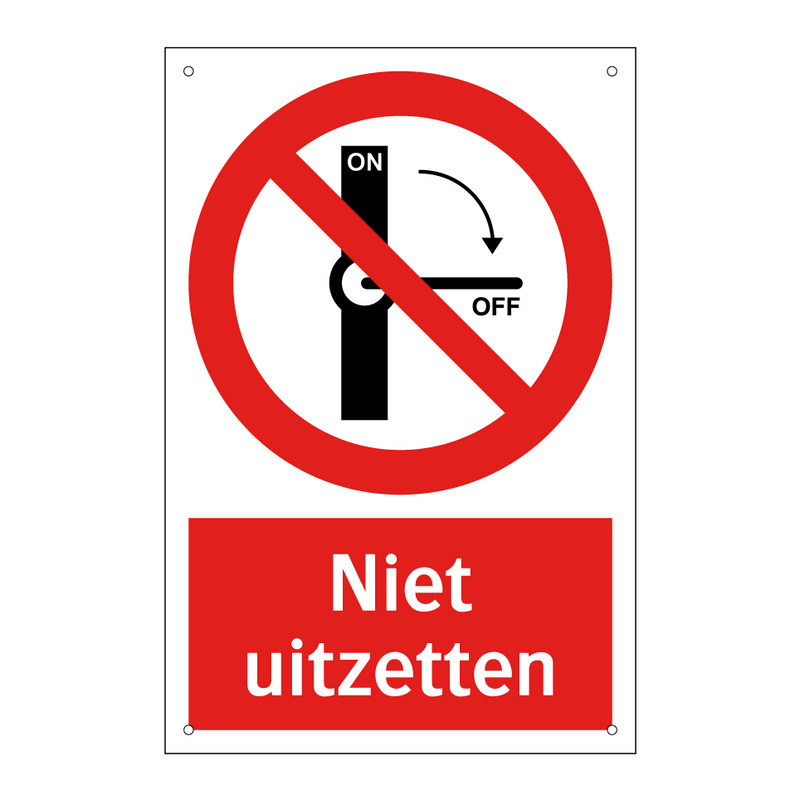 Niet uitzetten