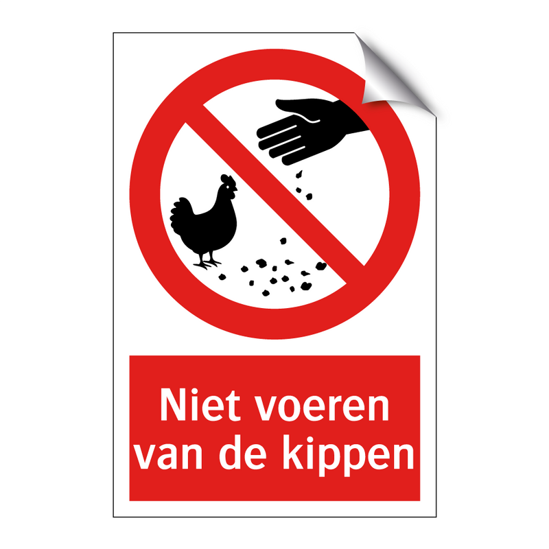 Niet voeren van de kippen