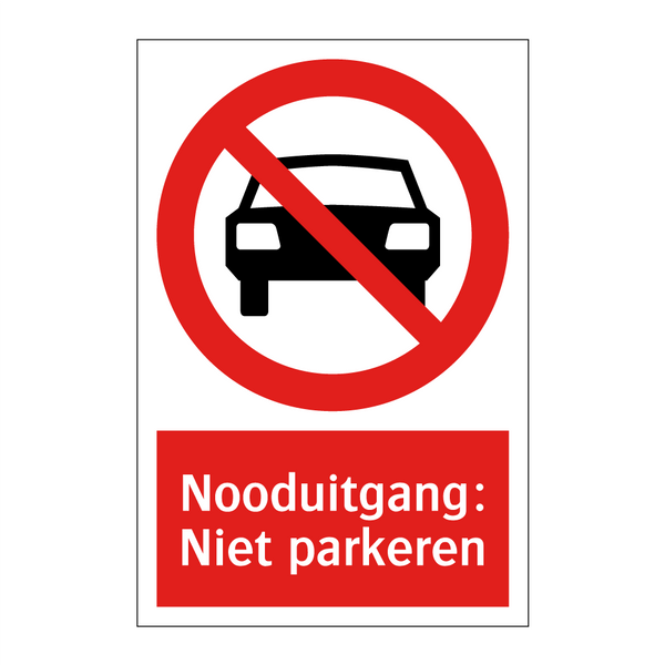 Nooduitgang: Niet parkeren