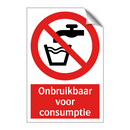 Onbruikbaar voor consumptie
