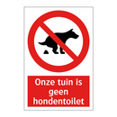Onze tuin is geen hondentoilet