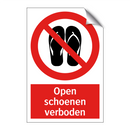 Open schoenen verboden
