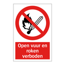 Open vuur en roken verboden