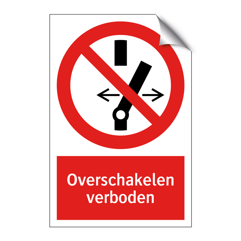 Overschakelen verboden