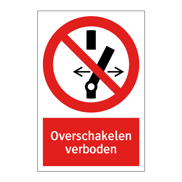 Overschakelen verboden