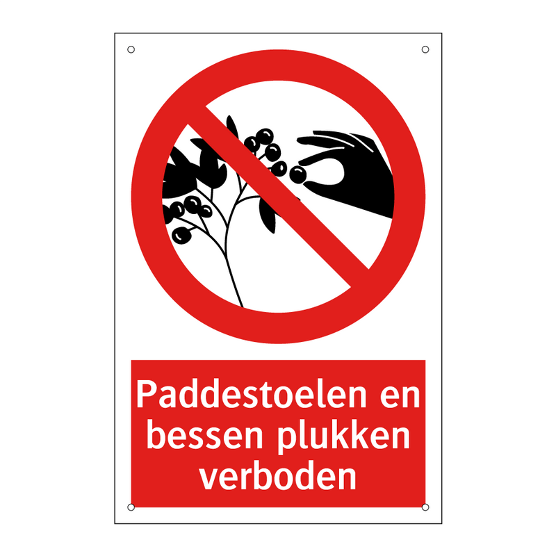Paddestoelen en bessen plukken verboden