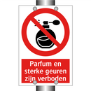 Parfum en sterke geuren zijn verboden
