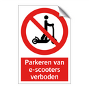 Parkeren van e-scooters verboden