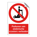 Parkeren van elektrische scooters verboden