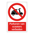 Parkeren van scooters verboden