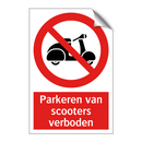 Parkeren van scooters verboden