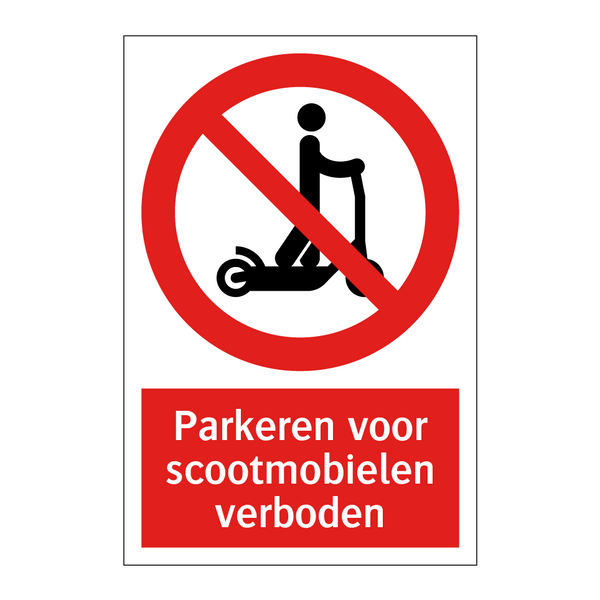 Parkeren voor scootmobielen verboden