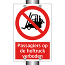Passagiers op de heftruck verboden