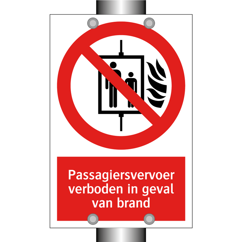 Passagiersvervoer verboden in geval van brand