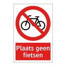 Plaats geen fietsen