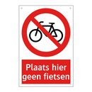 Plaats hier geen fietsen