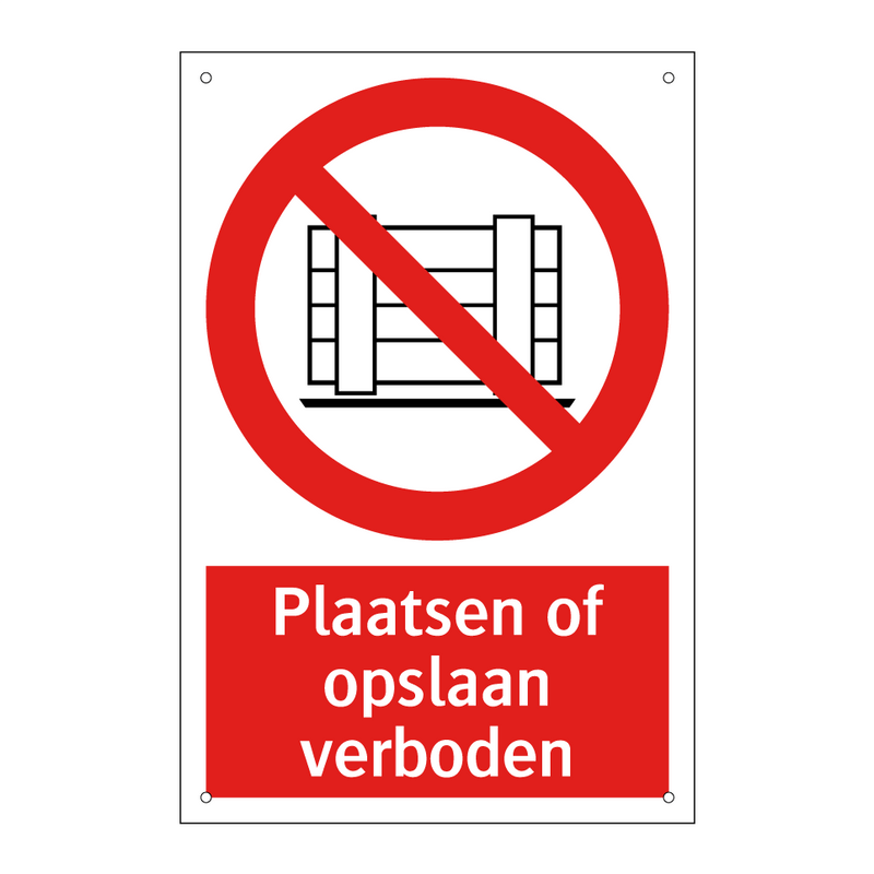 Plaatsen of opslaan verboden