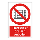 Plaatsen of opslaan verboden