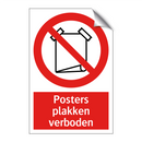 Posters plakken verboden
