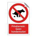 Privéterrein: Geen hondentoilet