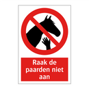 Raak de paarden niet aan